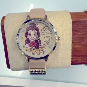 2 for $26 NWOT Watch by Accutime Belle with rhinestones leather band new battery